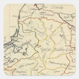 Polen 4 quadratischer aufkleber