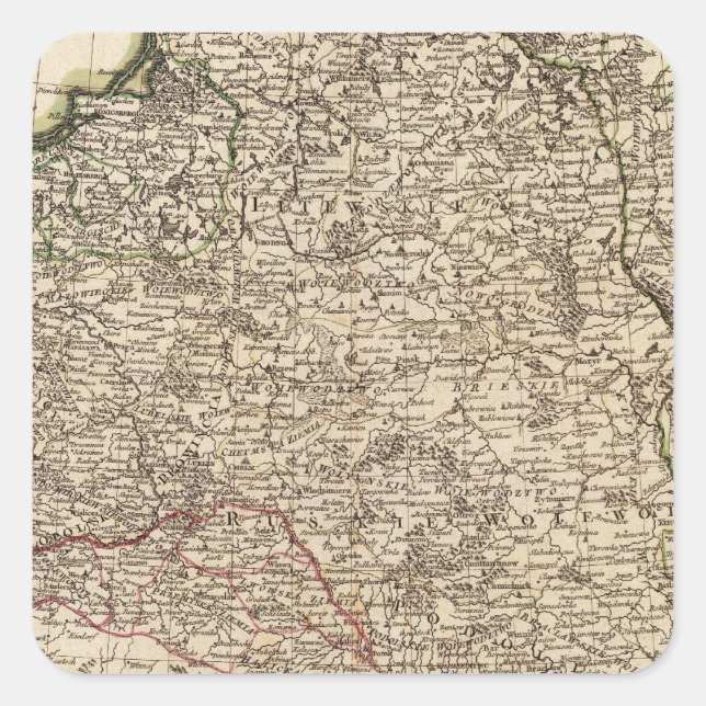 Polen 5 quadratischer aufkleber (Vorderseite)