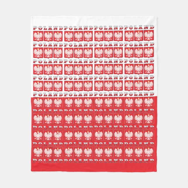 Polen - Adelsflagge Fleecedecke (Vorderseite)