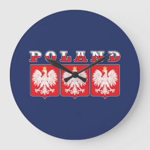 Polen - Adelsflagge Große Wanduhr