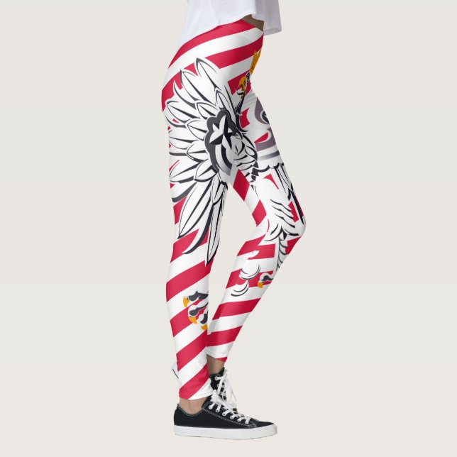 Polen & Adler, polnische Fahne, Mode- und Sportrei Leggings (Rechts)