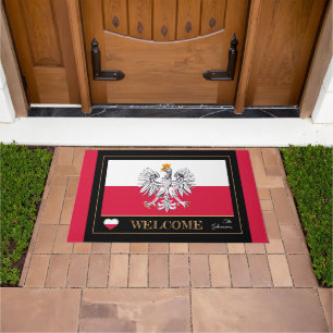 Polen & Adler, Polnisches Flag House mats / Willko Fußmatte