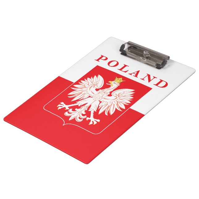 Polen Adlerschild Klemmbrett (Schrägansicht)