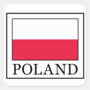Polen-Aufkleber Quadratischer Aufkleber