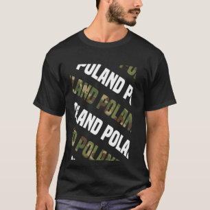 Polen Camouflage Muster Green Camouflage T-Shirt
