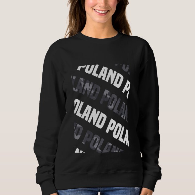 Polen Camouflage Pattern Gray Camouflage Sweatshirt (Vorderseite)