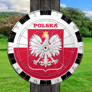 Polen Dartboard & Polish Flag Darts Dart / Game Bo Dartscheibe