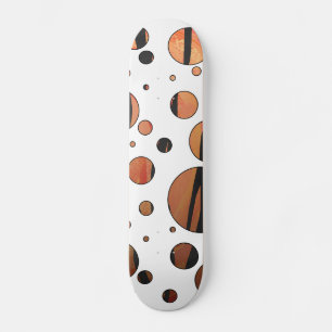 Polen Dot Tiger Hot orange und Black Print Skateboard