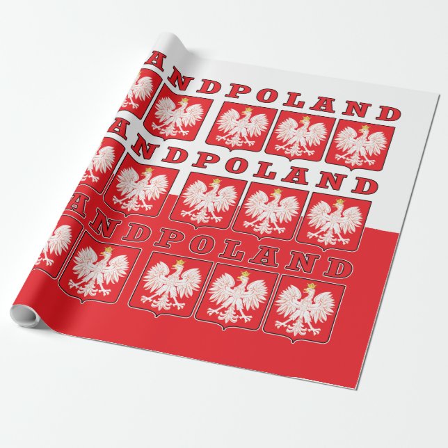 Polen Eagle Shields Geschenkpapier (Ungerollt)
