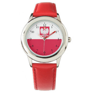 Polen-Flagge Armbanduhr