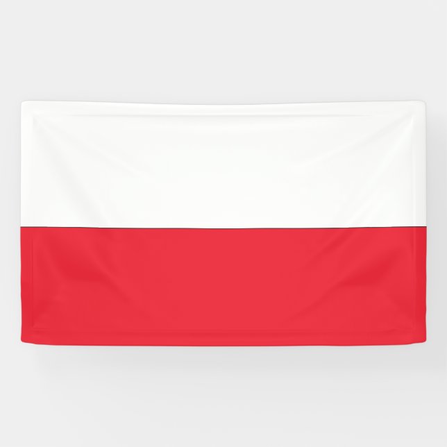 Polen-Flagge Banner (Horizontal)