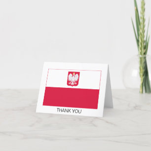 Polen-Flagge Dankeskarte