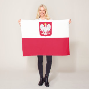 Polen Flagge Fleecedecke