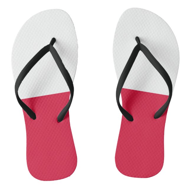 Polen-Flagge Flip Flops (Fußbett)