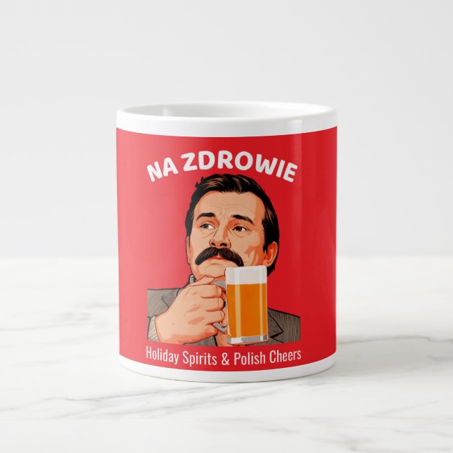 Polen Flagge Jumbo-Tasse (Vorderseite)
