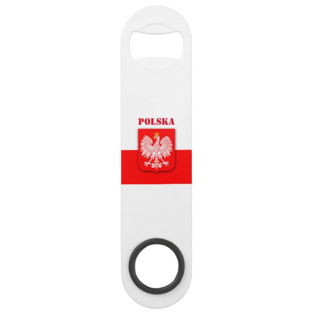 Polen Flagge Patriotischer Fußball Polska Speed Flaschenöffner (Vorderseite)
