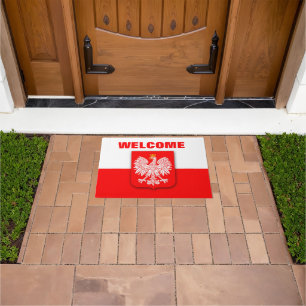 Polen Flagge Patriotisches Polska Reisen Adler Wit Fußmatte