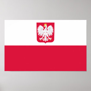 Polen-Flagge Poster