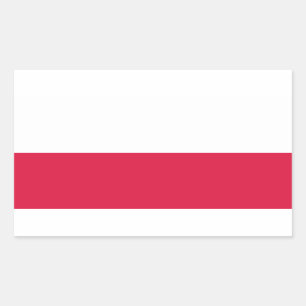 Polen-Flagge Stickers* Rechteckiger Aufkleber