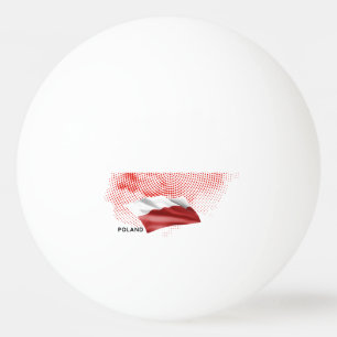 Polen-Flagge Tischtennisball