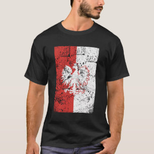 Polen Flagge Vintage Groß Polska Adler Polnischer T-Shirt
