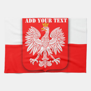 Polen Flagge Weltmeisterschaft 2022 Fußball Polen  Geschirrtuch