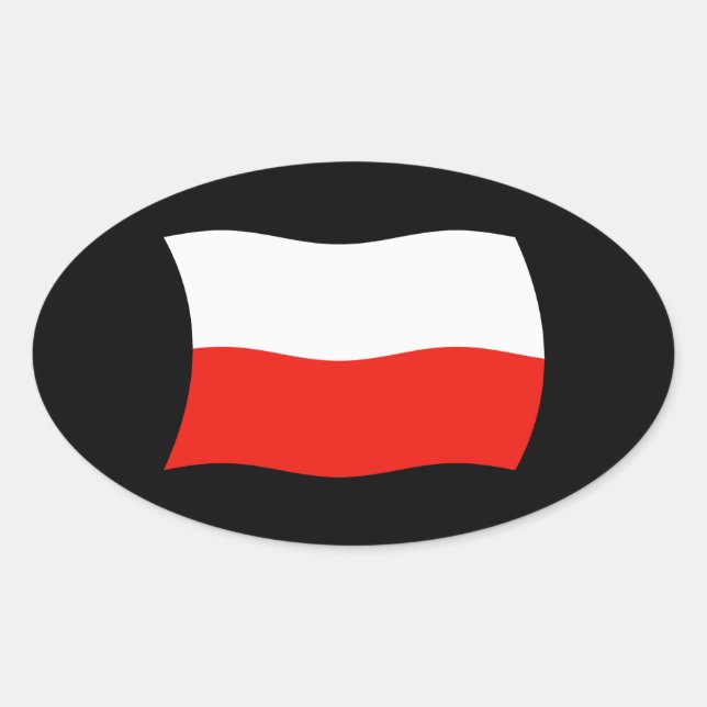 Polen Flaggen Aufkleber (Vorderseite)