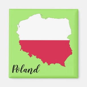 Polen-Flaggen-Karte Magnet