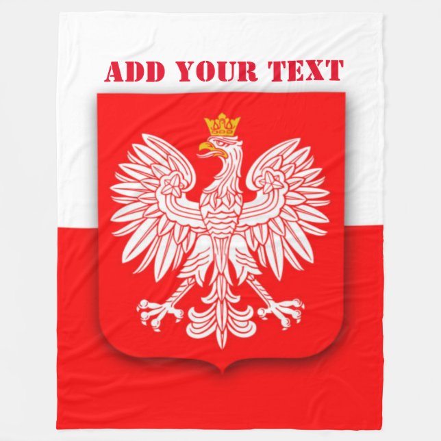 Polen Flaggenstaat Weltmeisterschaft 2022 Fußball  Fleecedecke (Vorderseite)