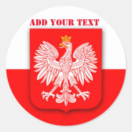 Polen Flaggenstaat Weltmeisterschaft 2022 Fußball Runder Aufkleber