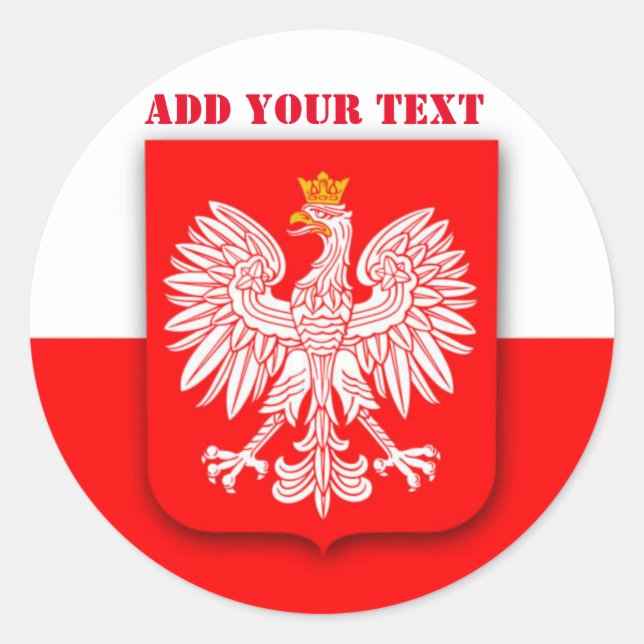 Polen Flaggenstaat Weltmeisterschaft 2022 Fußball  Runder Aufkleber (Vorderseite)