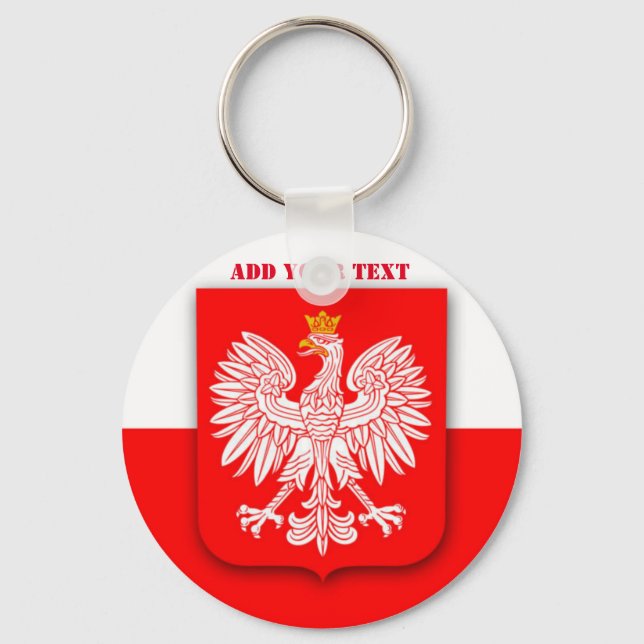 Polen Flaggenstaat Weltmeisterschaft 2022 Fußball  Schlüsselanhänger (Vorderseite)