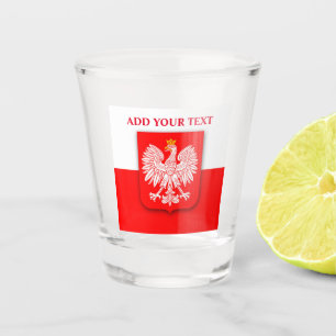 Polen Flaggenstaat Weltmeisterschaft 2022 Fußball Schnapsglas