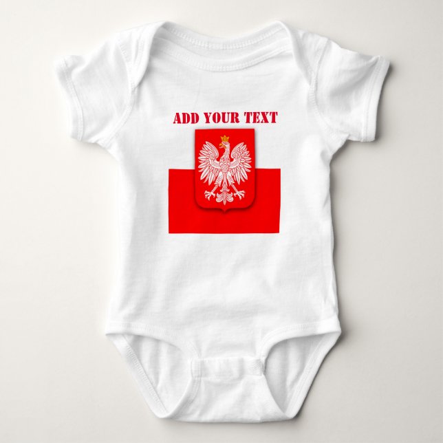Polen Flaggenstaat Weltmeisterschaft Fußball-Fußba Baby Strampler (Vorderseite)
