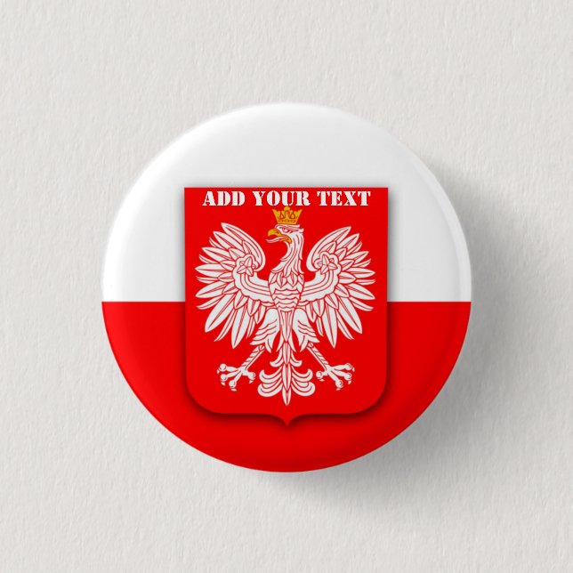 Polen Flaggenstaat Weltmeisterschaft Fußball-Fußba Button (Vorderseite)