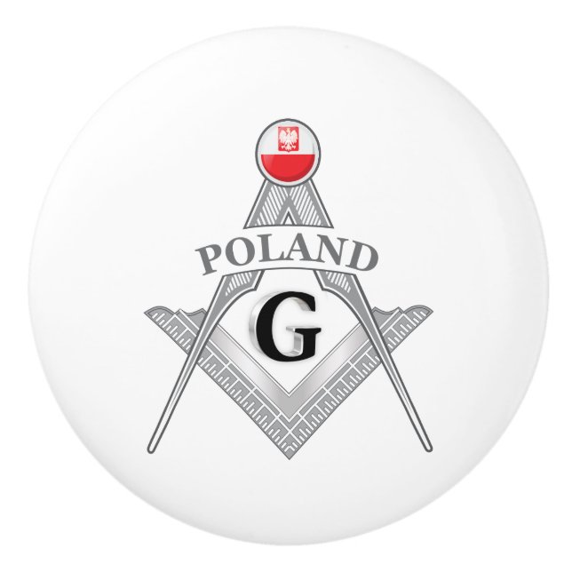 Polen Freimaurerei Zeichen Keramikknauf (Vorderseite)