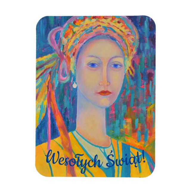 Polen Frohe Weihnachten Wesołych Świąt Geschenk Magnet (Vertikal)