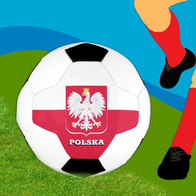 Polen Fußball, Emblem & Polnische Flagge / Sport Fußball (Von Creator hochgeladen)