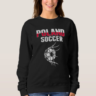 Polen Fußball Im Netz Tor Polnische Fußballanhäng Sweatshirt