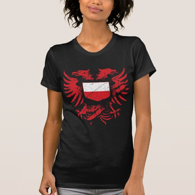 Polen Grunged T-Shirt (Vorderseite)