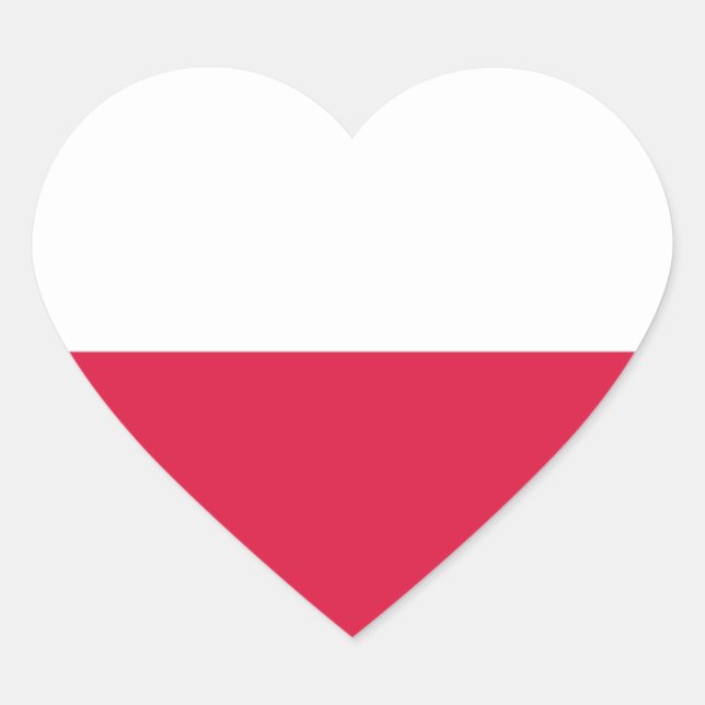 Polen Herz-Aufkleber (Vorderseite)