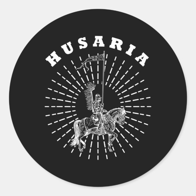 Polen Husaria Polnischer Flügeldrachen Hussars Mil Runder Aufkleber (Vorderseite)