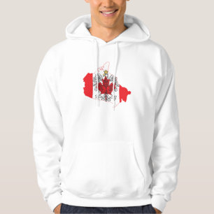 Polen - Kanadas Flag-Karte Hoodie