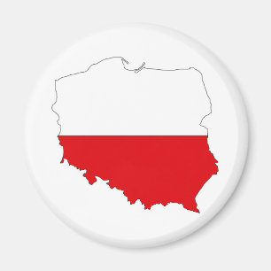 Polen-Landesflaggekarten-Formsymbol Magnet