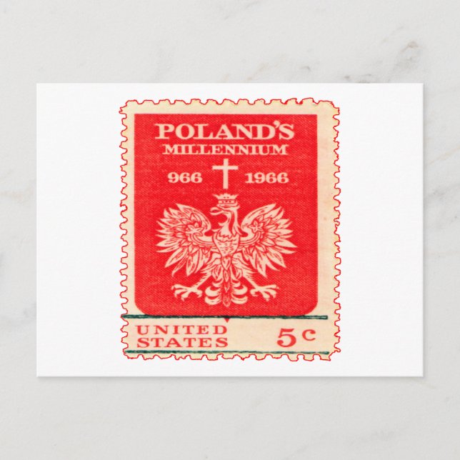 Polen Millennium-Briefmarke Postkarte (Vorderseite)