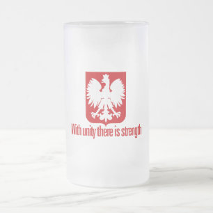 Polen-Mit Einheit Stärke Mattglas Bierglas
