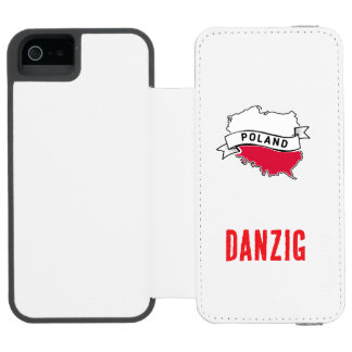 Polen mit Karte und Flagge  Incipio Watson™ iPhone 5 Geldbörsen Hülle