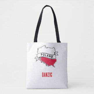 Polen mit Karte und Flagge  Tasche