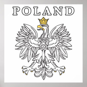 Polen mit polnischem Adler Poster