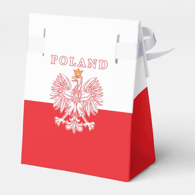 Polen mit rotem Polnischem Adler Geschenkschachtel (Rückseite)